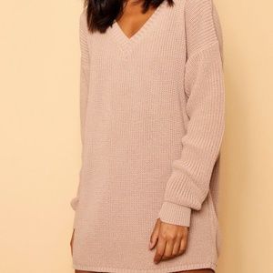 Rib V-Neck Dress